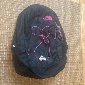 The North Face Black and Pink Backpack